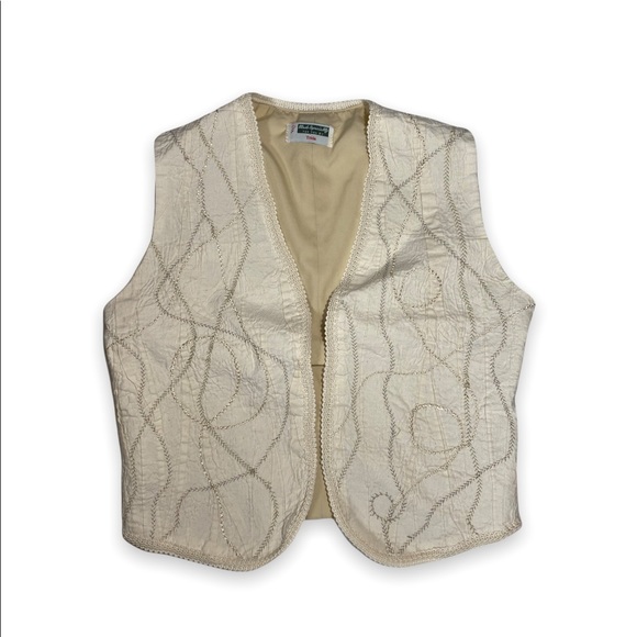 Vintage Handmade Cream Vest - Picture 15 of 15